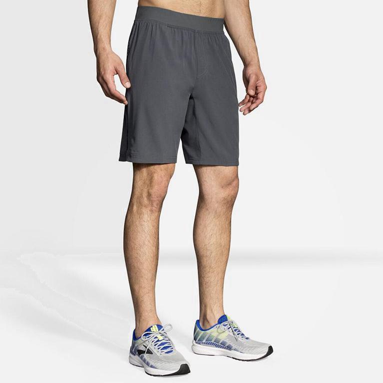 Brooks Equip 9 Mens Running Shorts - Grey - Philippines (497865ZMD)